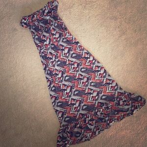 Strapless maxi dress